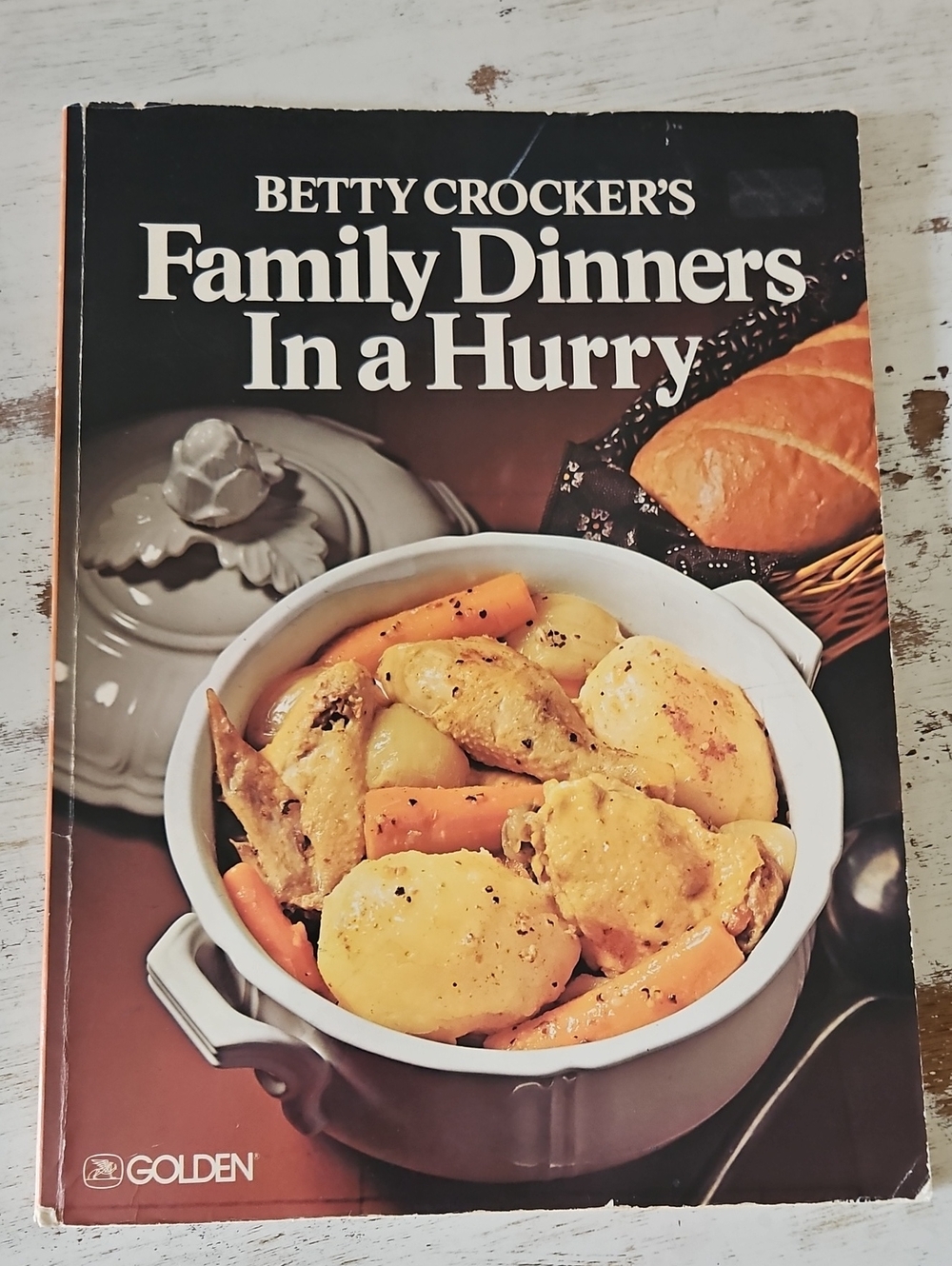 1978 Betty Crocker Family Dinners In a Hurry — Brown and Orange Cover